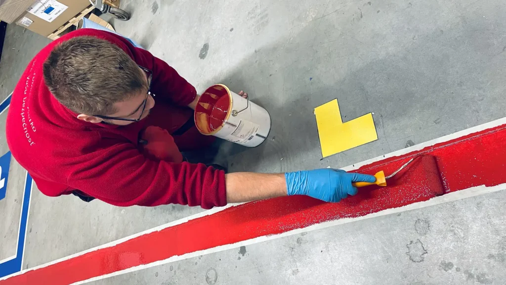 Realizácia podlahového značenia