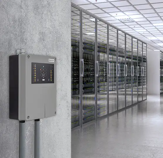 SecuriSmoke ASD aspirating smoke detection system in a data centre
